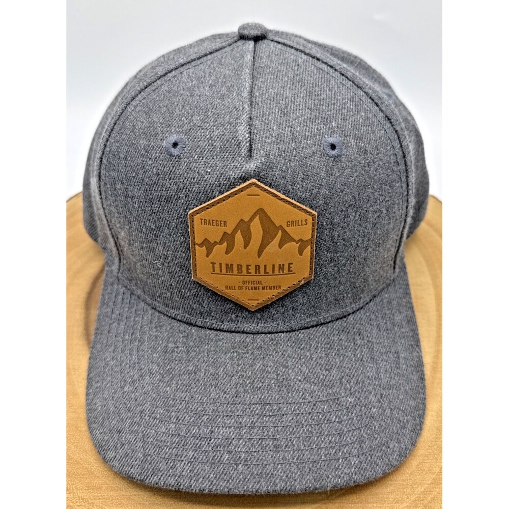Timberline Traeger Grills Cap Hat Snapback Adult Gray Polyester Hall Of Flame